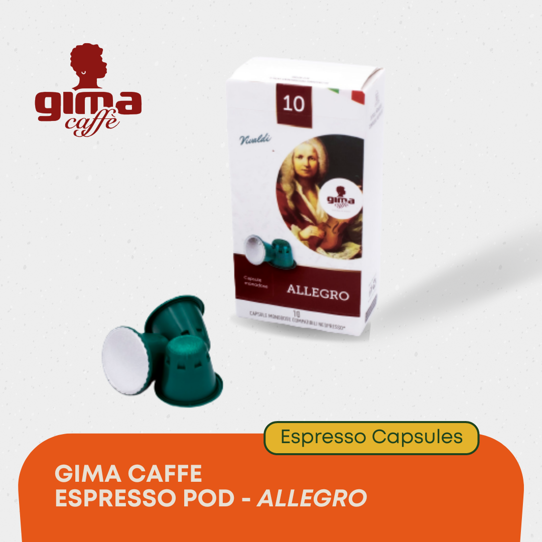 Gima Caffe Allegro Nespresso Pods (10 pc)