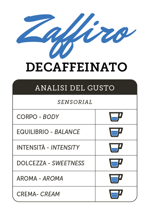 Gima Caffe Bar Selection Zaffiro Decaf Whole Beans (250g)